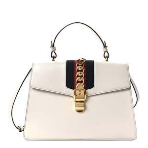 Gucci Calfskin Web Medium Sylvie Top #257050G10B